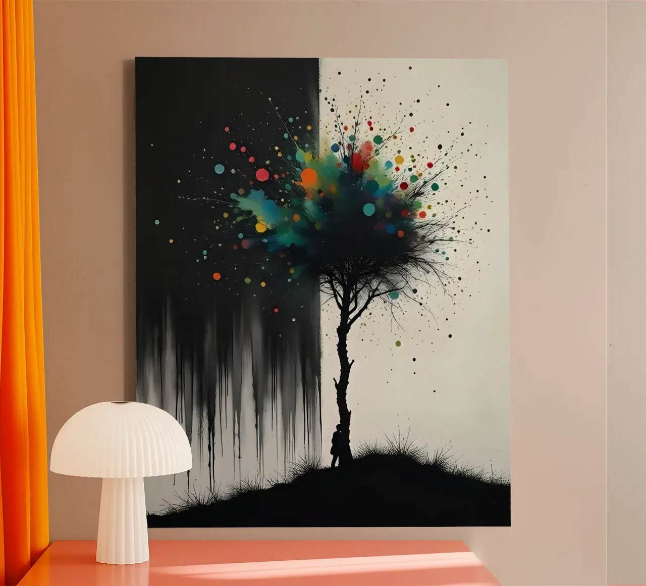 Schilderen_D_3 canvas met Baklijst van Farb- und Blütenzauber by LK