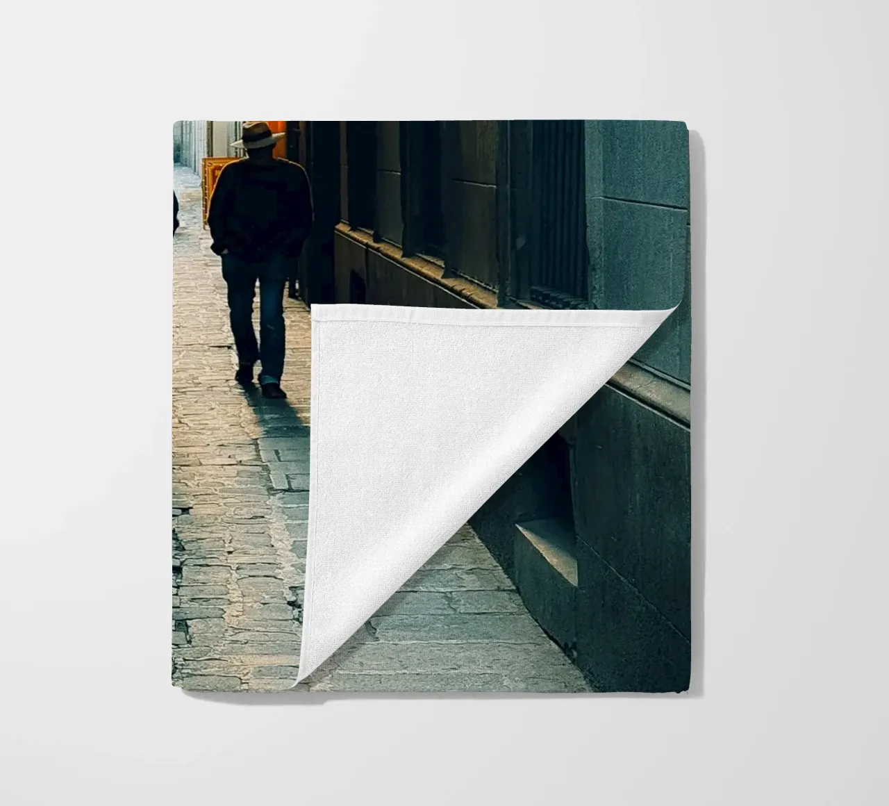 Streets of Barcelona beach towel by Thilo Grøsch