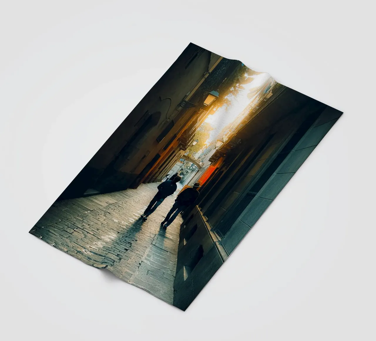 Streets of Barcelona fleece blanket by Thilo Grøsch