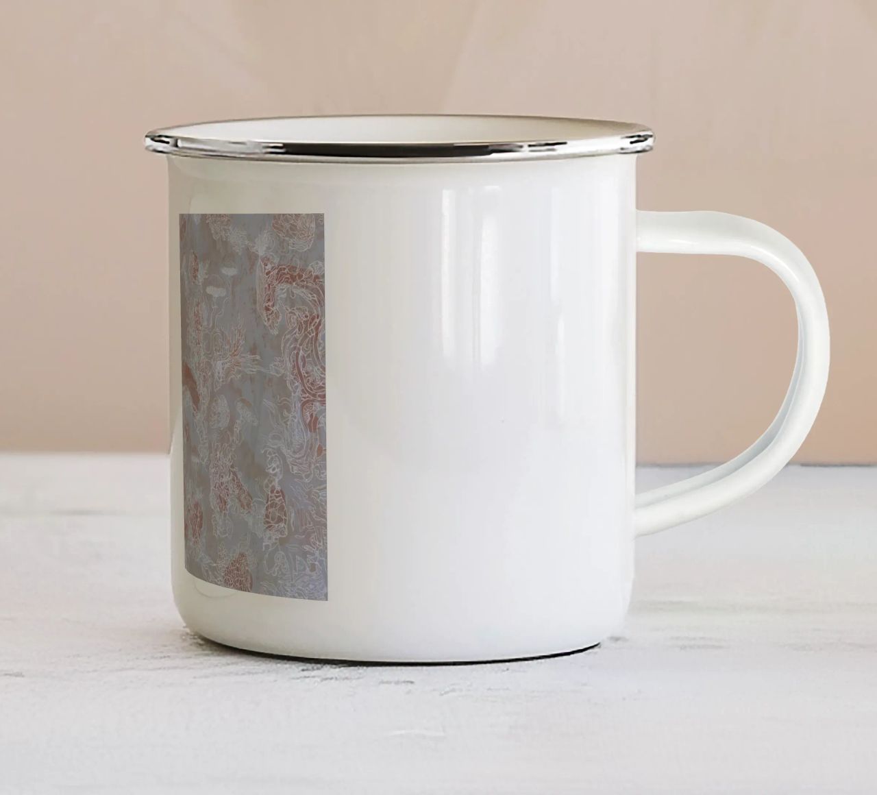 poltiglia grigia tazza in smalto da Giulio Iurissevich