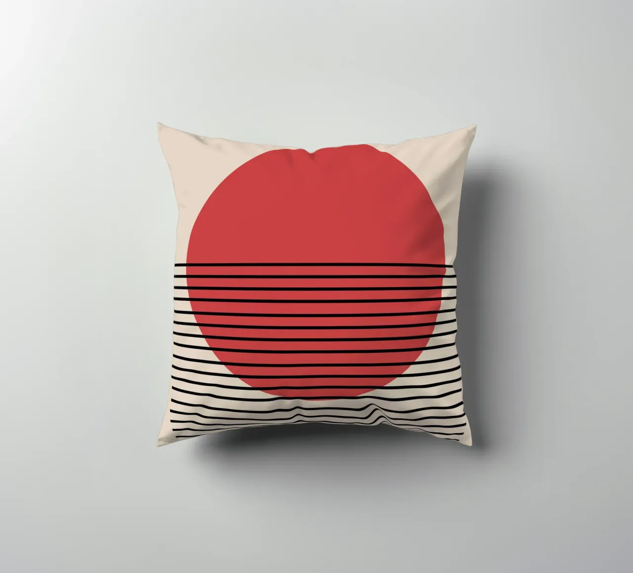 Bauhaus Rising Sun – 1923 decorative cushion by Casa Calm