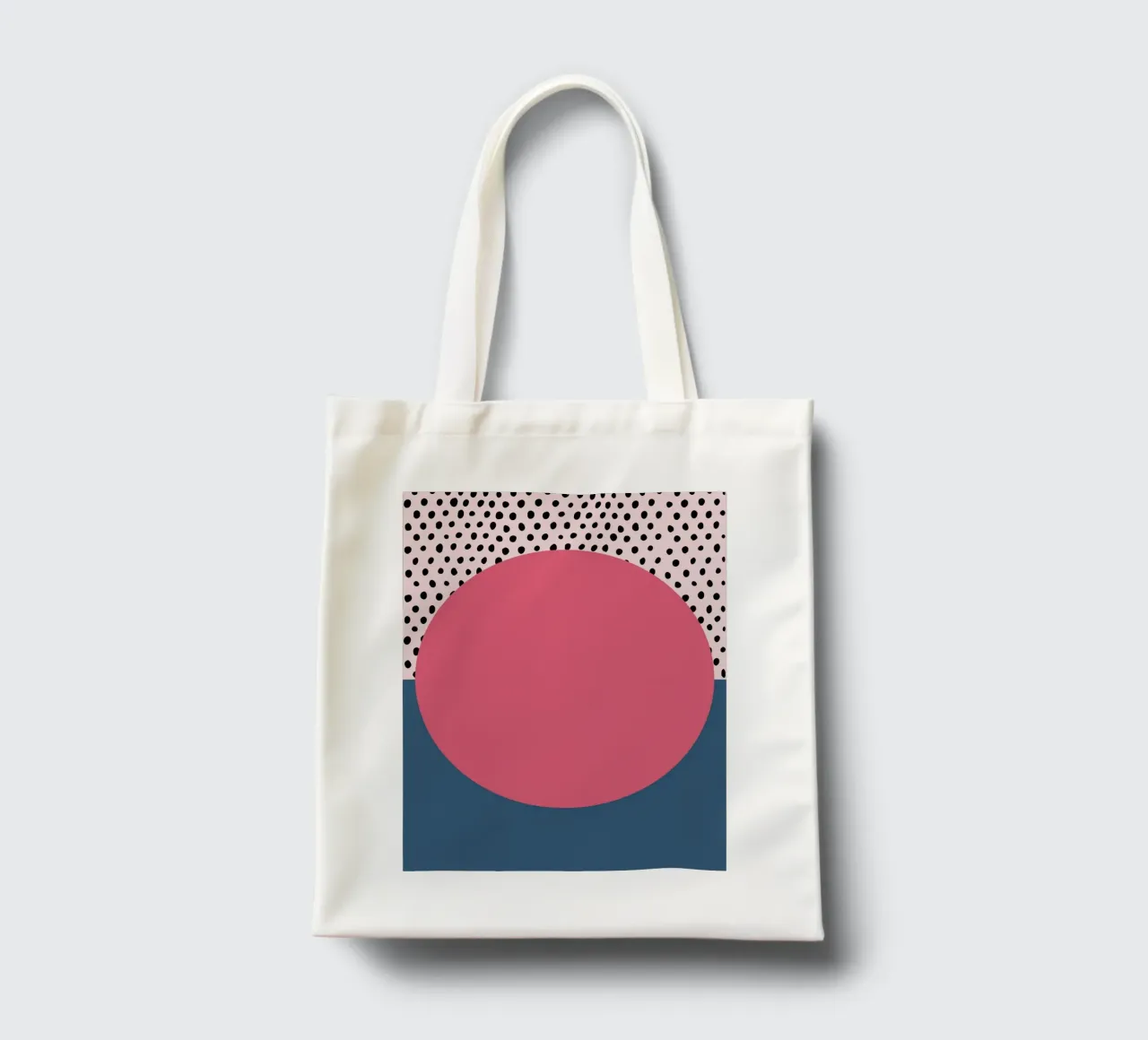 Bauhaus Pop - Large circle with pattern background tote bag by Casa Calm