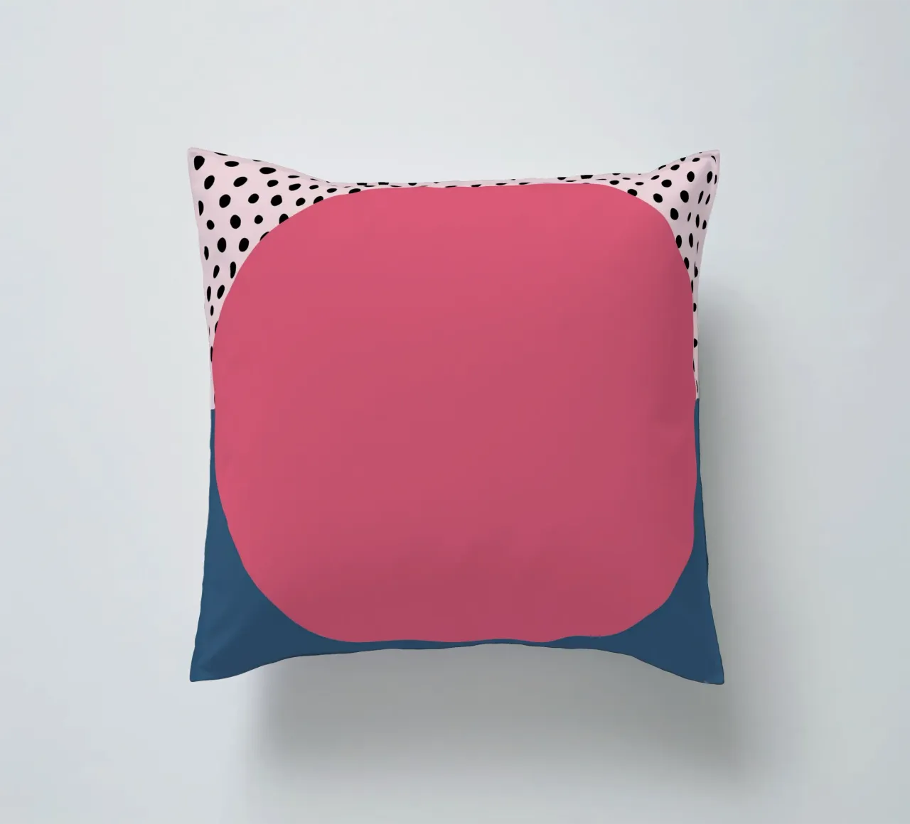 Bauhaus Pop - Large circle with pattern background decorative cushion by Casa Calm