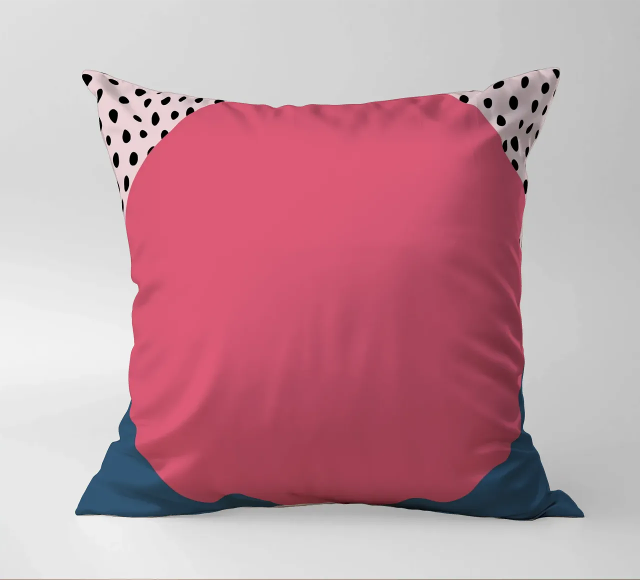 Bauhaus Pop - Large circle with pattern background decorative cushion by Casa Calm