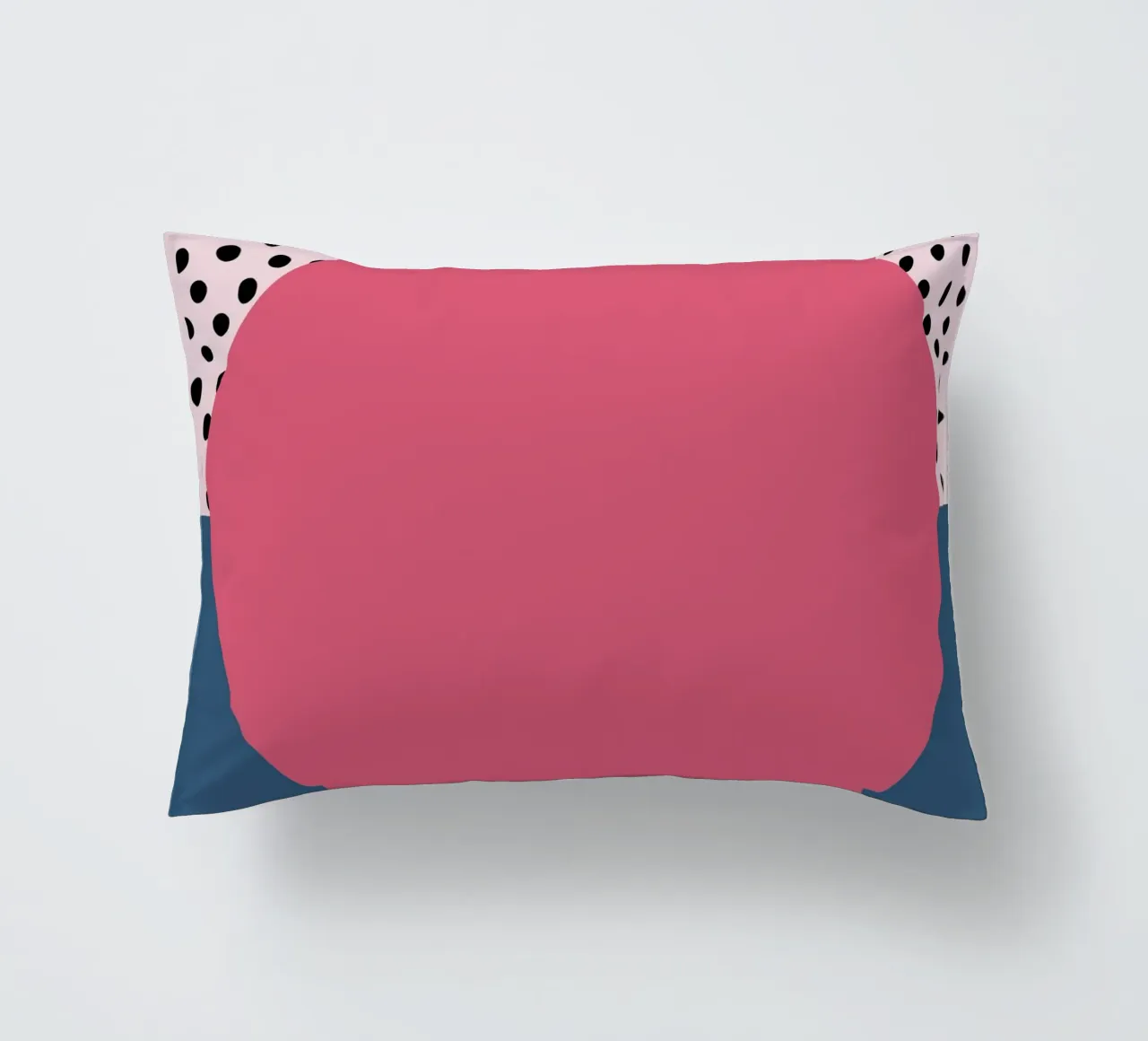 Bauhaus Pop - Large circle with pattern background decorative cushion by Casa Calm