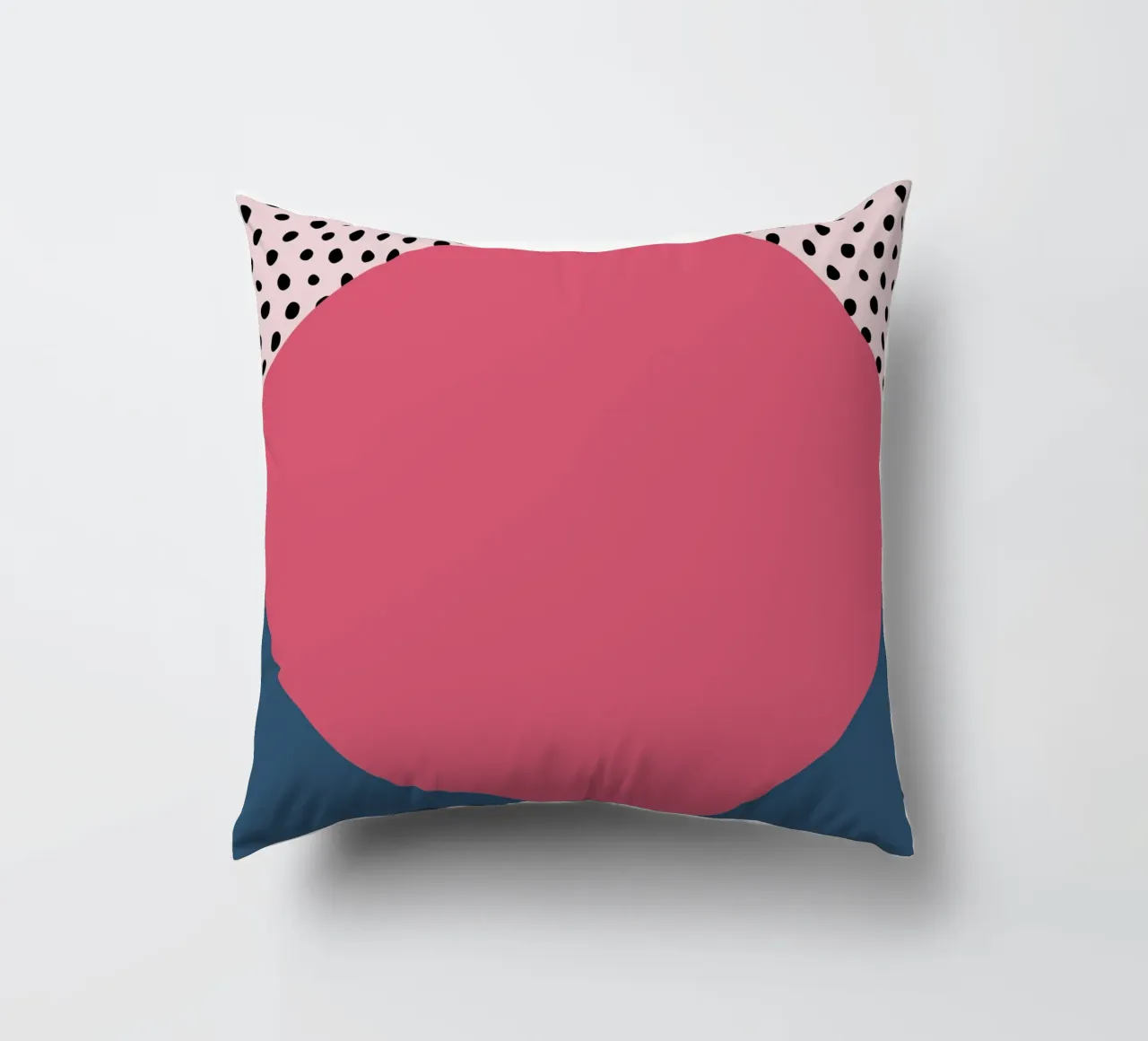 Bauhaus Pop - Large circle with pattern background decorative cushion by Casa Calm