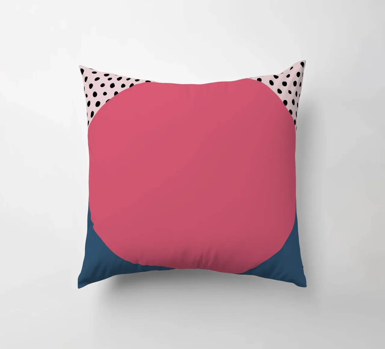 Bauhaus Pop - Large circle with pattern background decorative cushion by Casa Calm