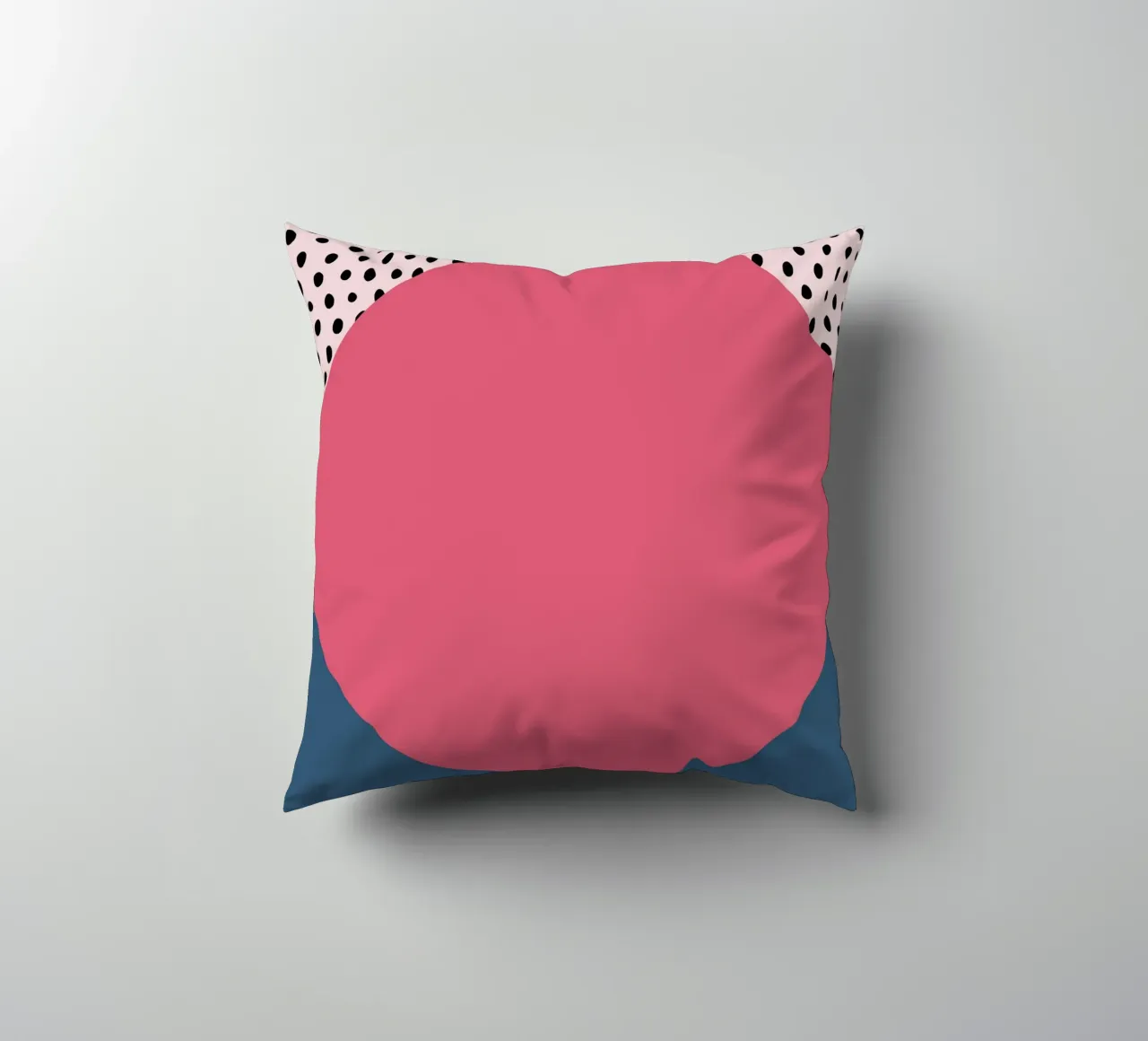 Bauhaus Pop - Large circle with pattern background decorative cushion by Casa Calm