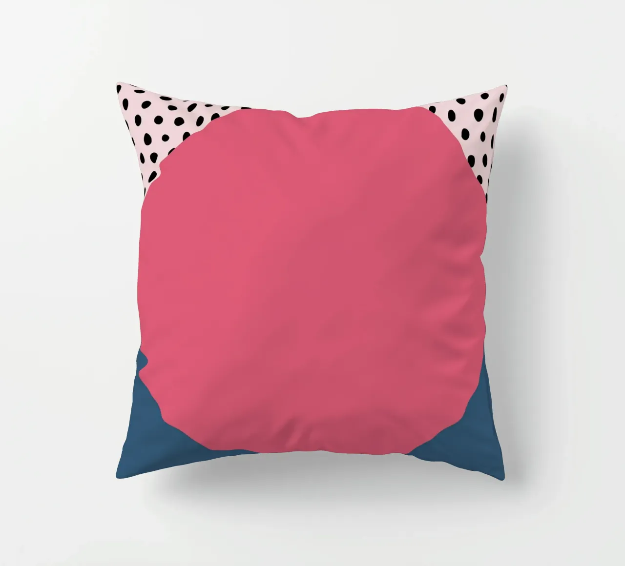 Bauhaus Pop - Large circle with pattern background decorative cushion by Casa Calm