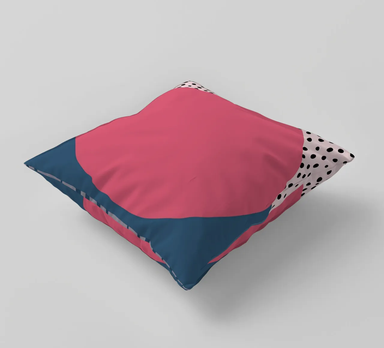 Bauhaus Pop - Large circle with pattern background decorative cushion by Casa Calm