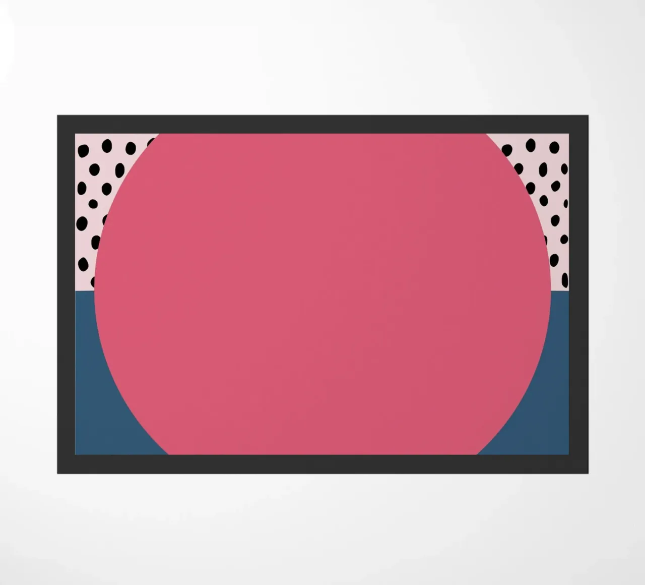Bauhaus Pop - Large circle with pattern background doormat by Casa Calm