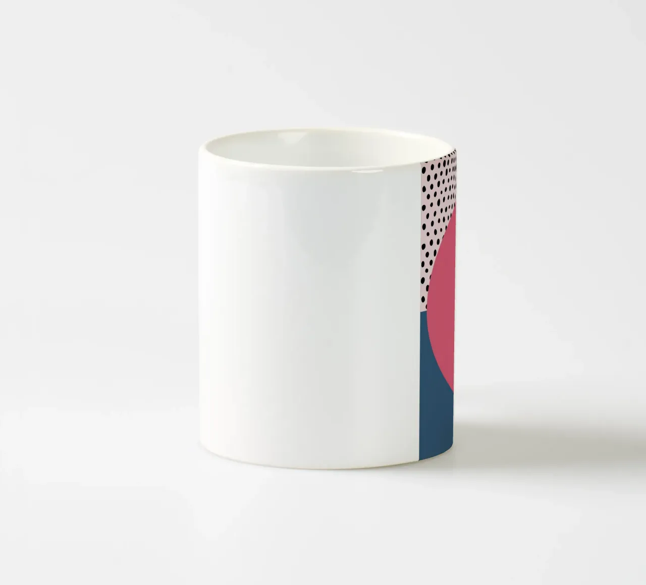 Bauhaus Pop - Large circle with pattern background ceramic mug by Casa Calm