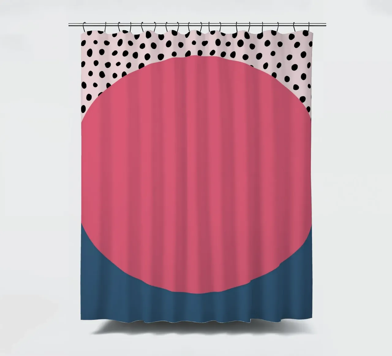 Bauhaus Pop - Large circle with pattern background shower curtain by Casa Calm