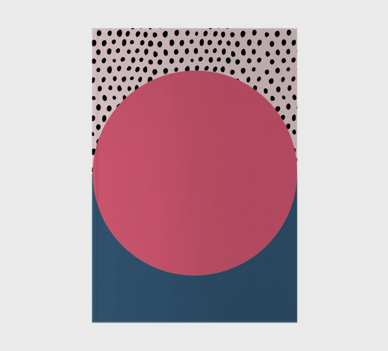 Bauhaus Pop - Large circle with pattern background notebook by Casa Calm