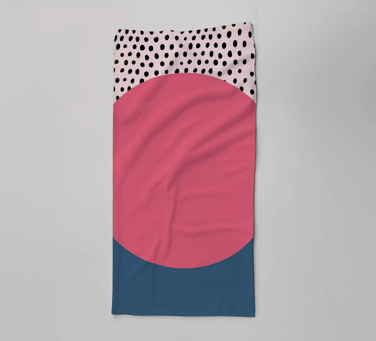 Bauhaus Pop - Large circle with pattern background towel by Casa Calm