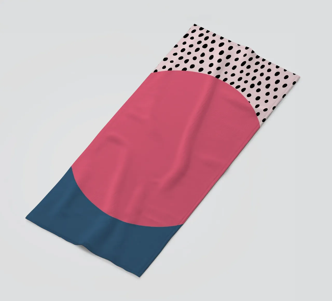 Bauhaus Pop - Large circle with pattern background beach towel by Casa Calm
