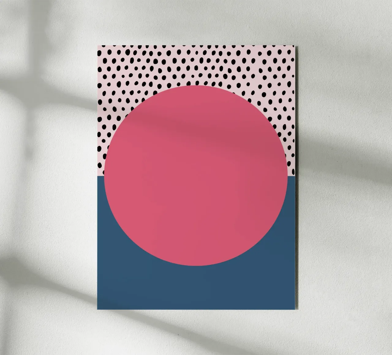 Bauhaus Pop - Large circle with pattern background alu-dibond by Casa Calm
