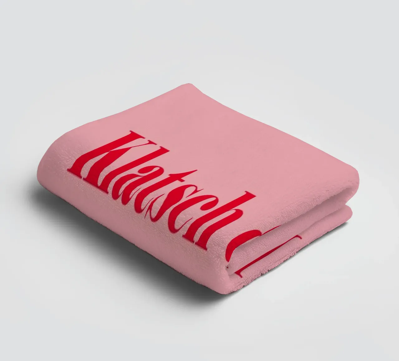 Gossip corner in raspberry red on pink for summer towel by Stilrausch