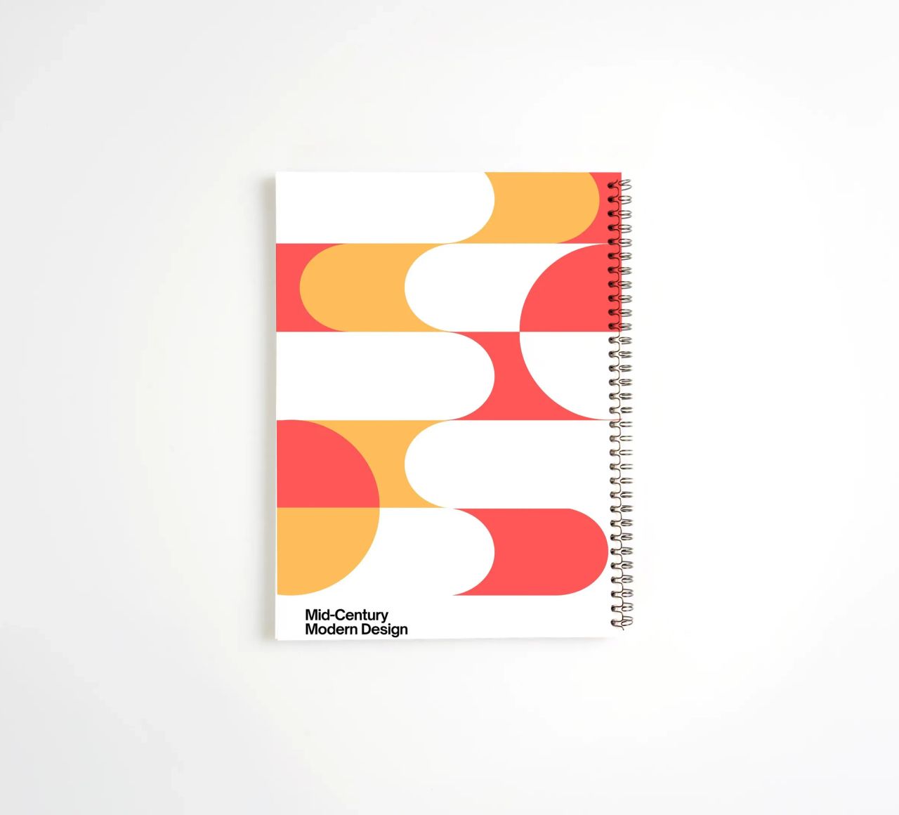 Mid-Century Shapes | Retro Modern Art Print spiral notebook by Casa Calm