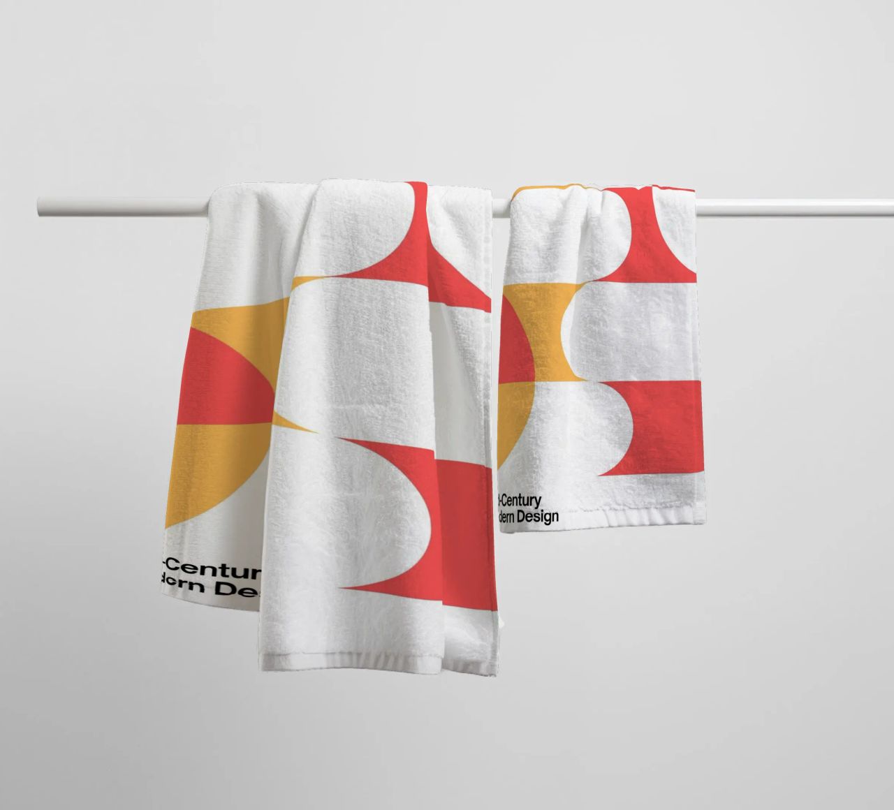Motif de l'impression de l'art moderne serviette de bain de Casa Calm