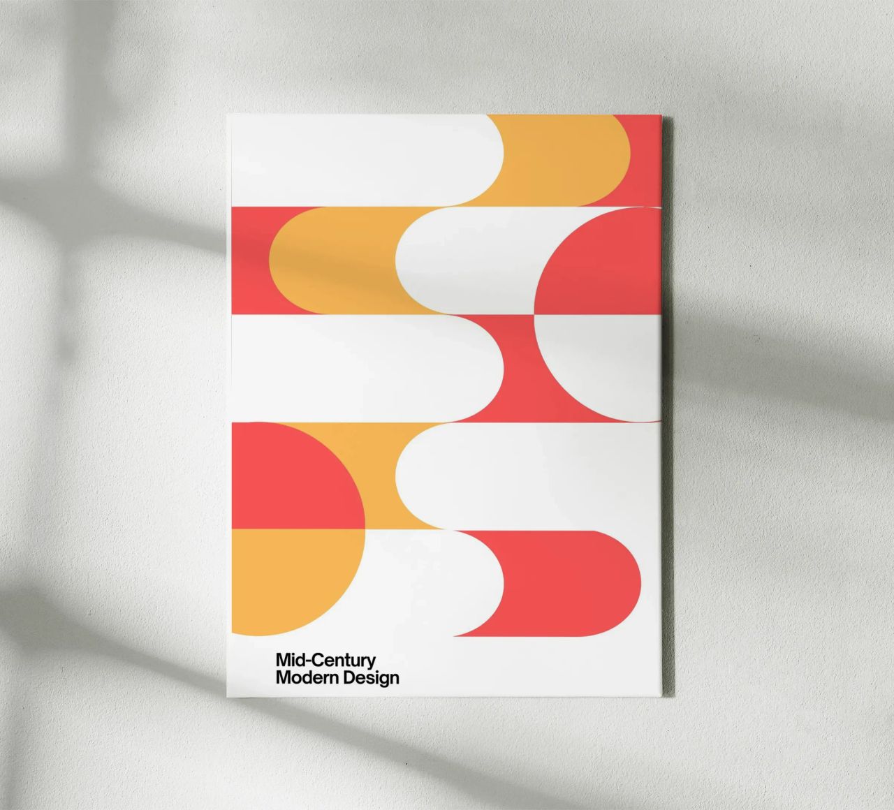 Mid-Century Shapes | Retro Modern Art Print canvas by Casa Calm