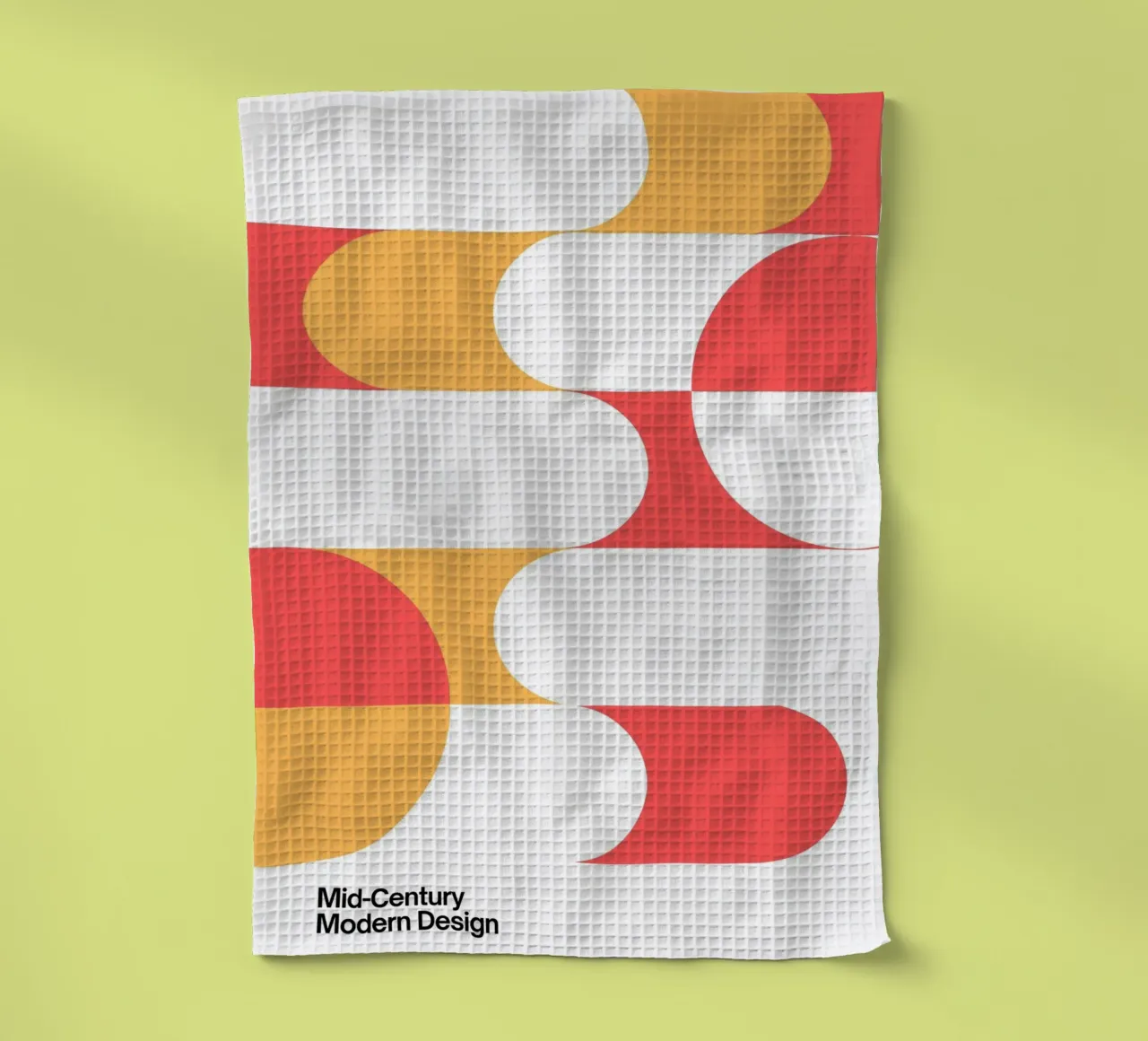 Mid-Century Vormen | Retro Moderne Kunstdruk theedoek van Casa Calm