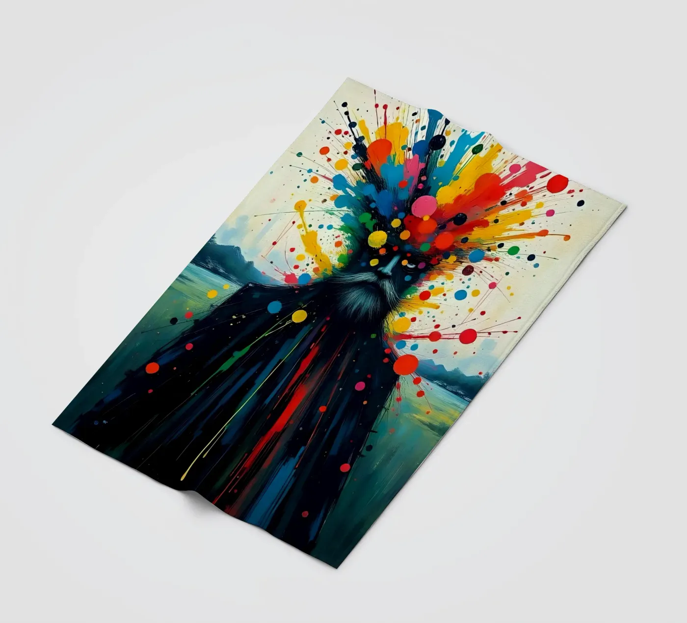 Painting_E_2 Fleecedecke von Farb- und Blütenzauber by LK