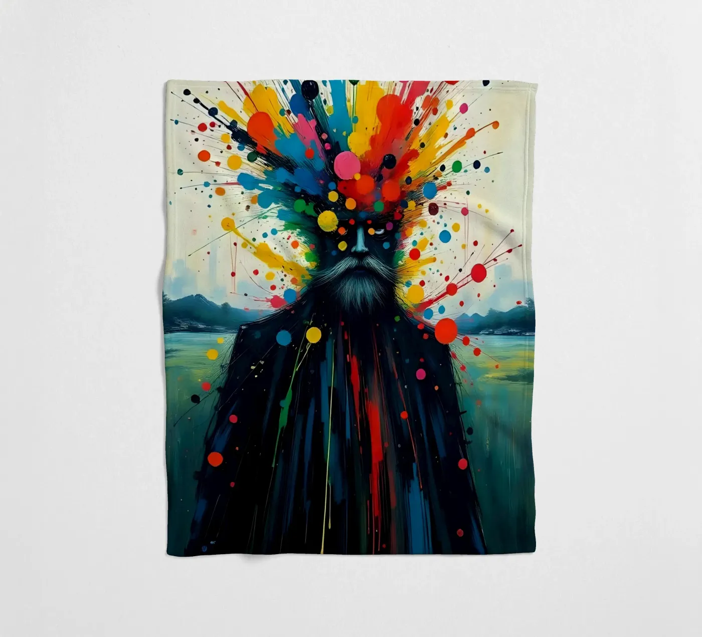 Painting_E_2 Fleecedecke von Farb- und Blütenzauber by LK