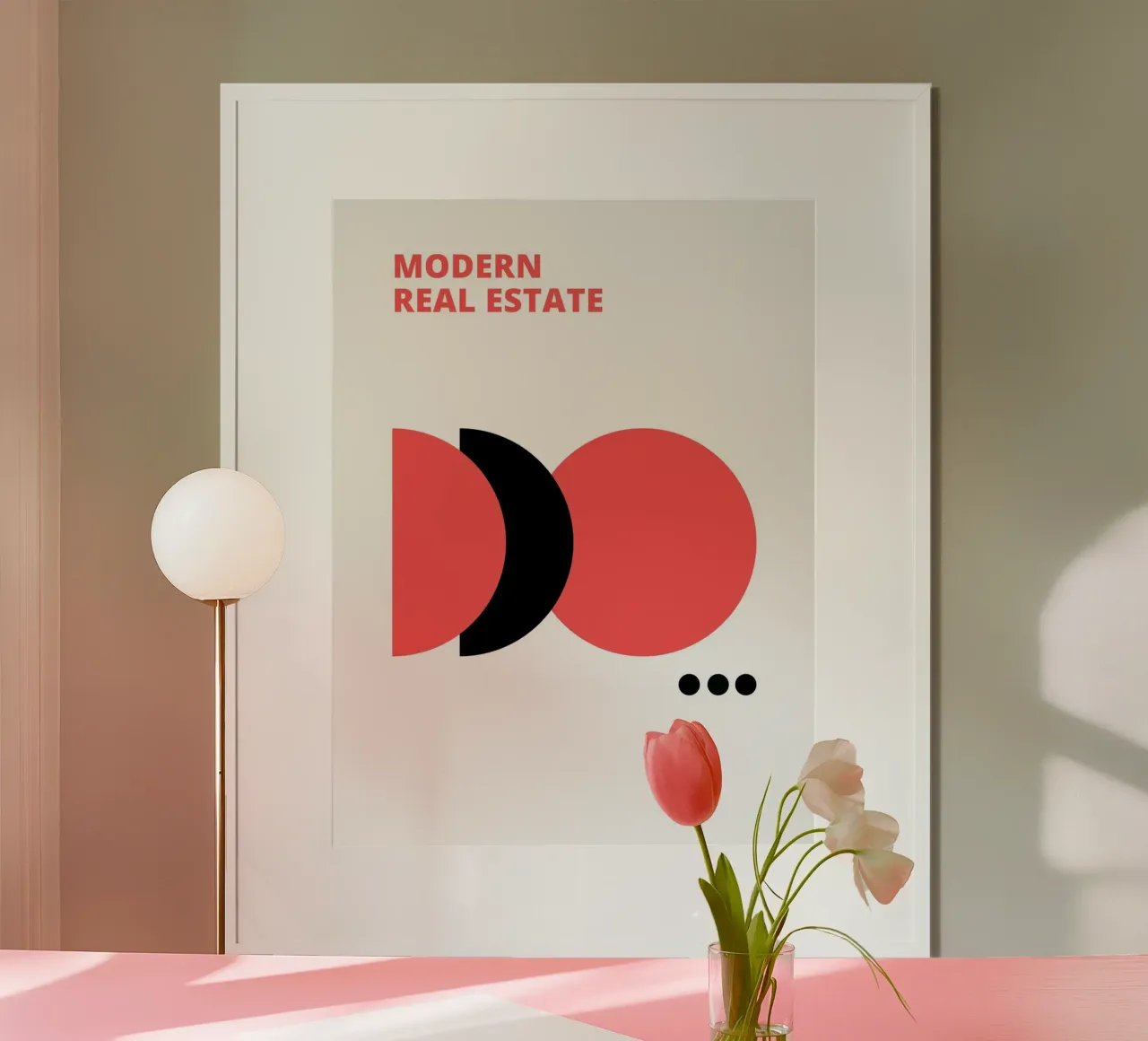 Arte moderna della geometria - Poster grafico astratto poster con telaio in plastica da Casa Calm