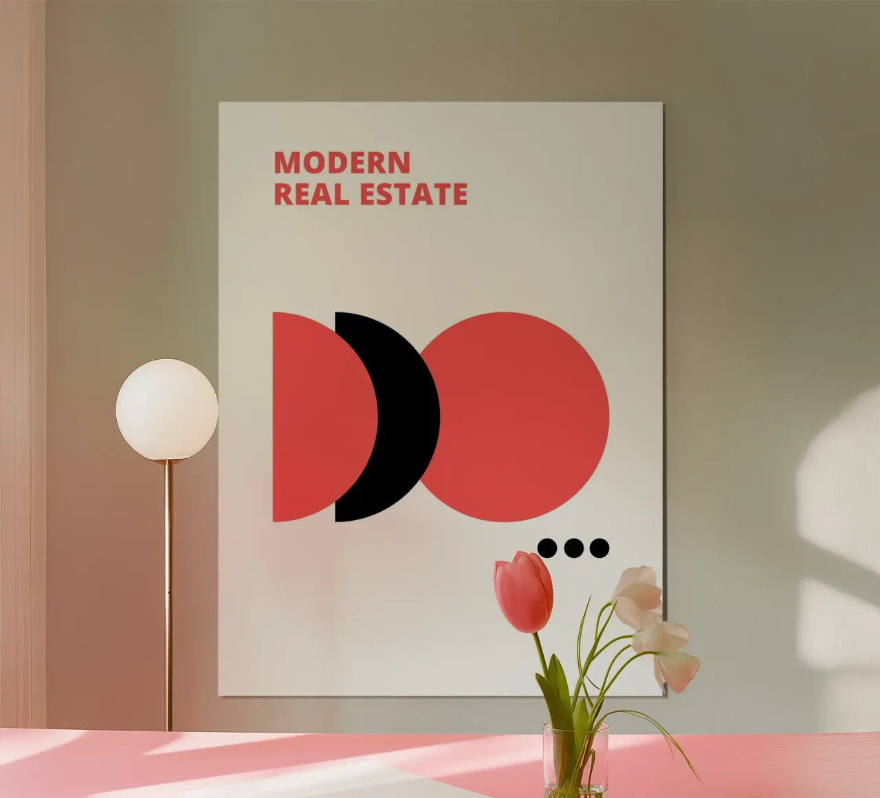 Arte moderna della geometria - Poster grafico astratto poster con telaio in plastica da Casa Calm