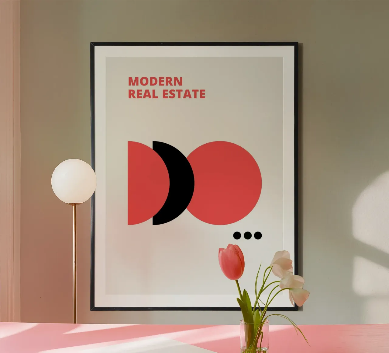 Arte moderna della geometria - Poster grafico astratto poster con telaio in plastica da Casa Calm