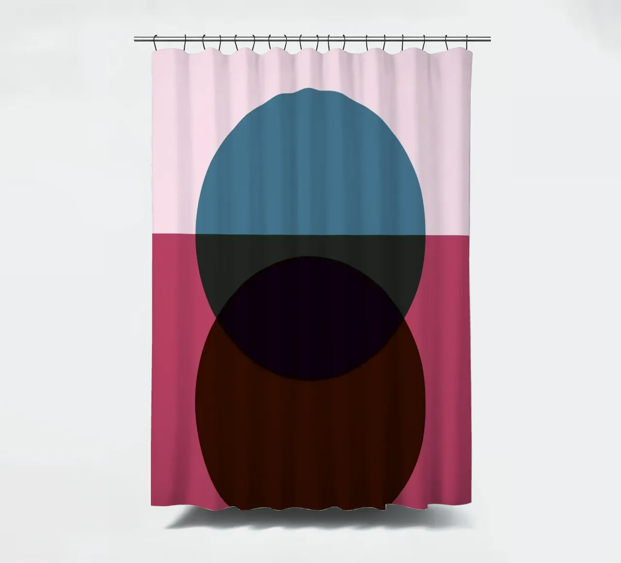 Círculo Abstracto Fusión | Minimal Art Print cortina de baño de Casa Calm