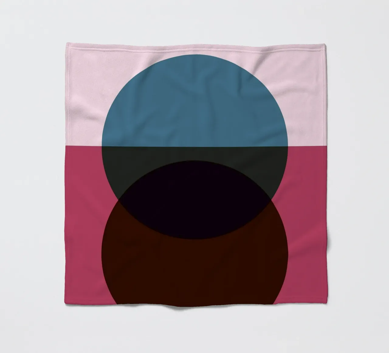 Abstract Circle Fusion | Minimal Art Print fleece blanket by Casa Calm