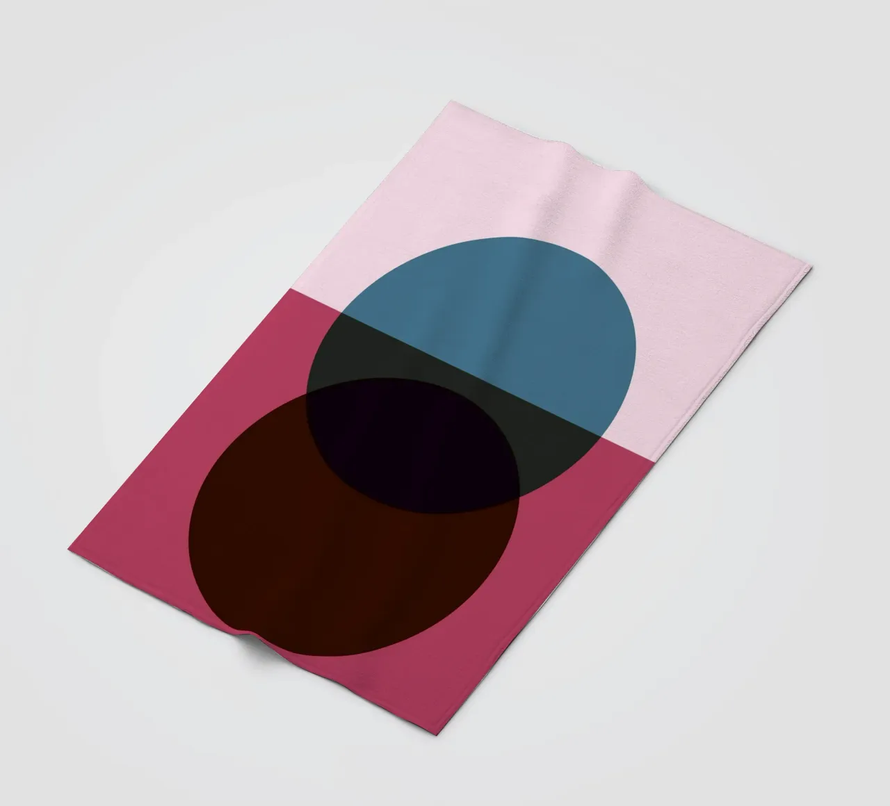 Abstract Circle Fusion | Minimal Art Print fleece blanket by Casa Calm