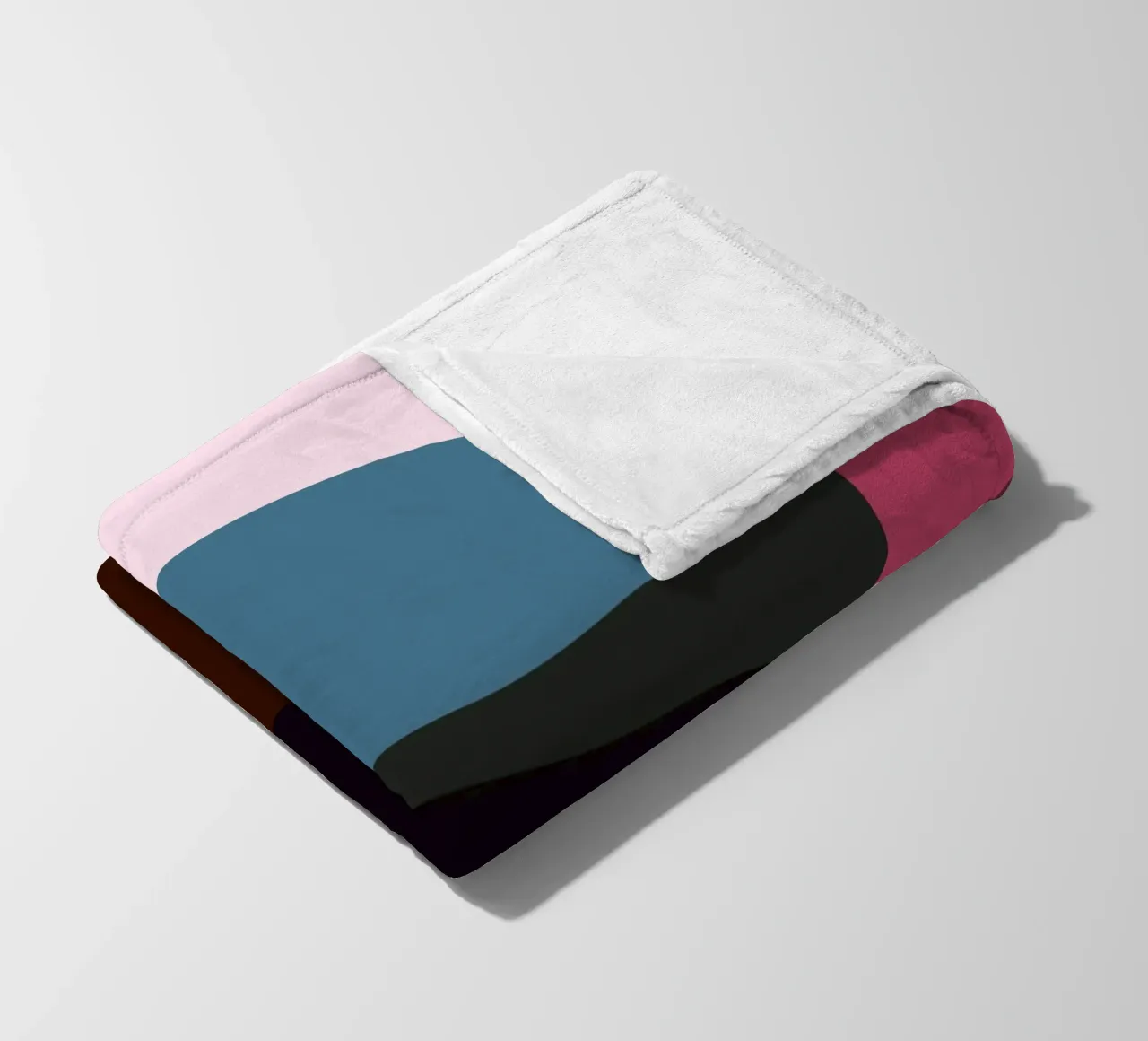 Abstract Circle Fusion | Minimal Art Print fleece blanket by Casa Calm