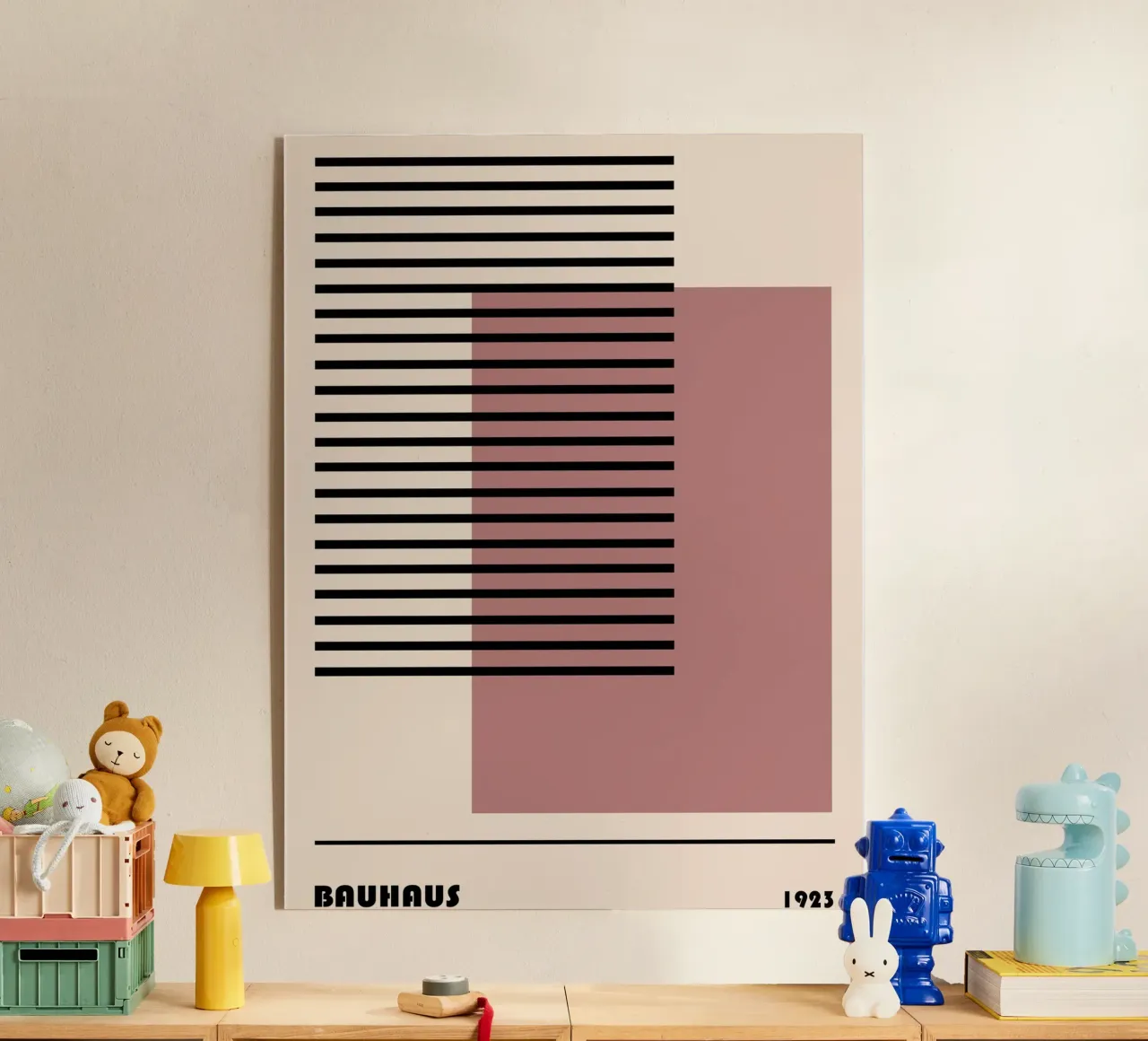 Grafica della linea Bauhaus 1923 plexiglass da Casa Calm