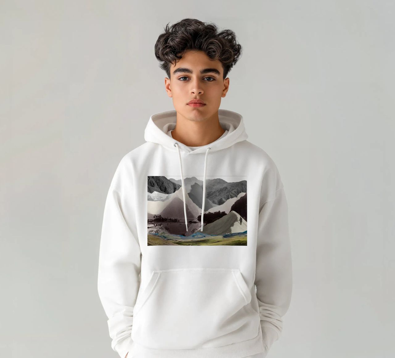 Phantom Range | Press Play Art Print Collage felpa con cappuccio da Press Play Art Prints