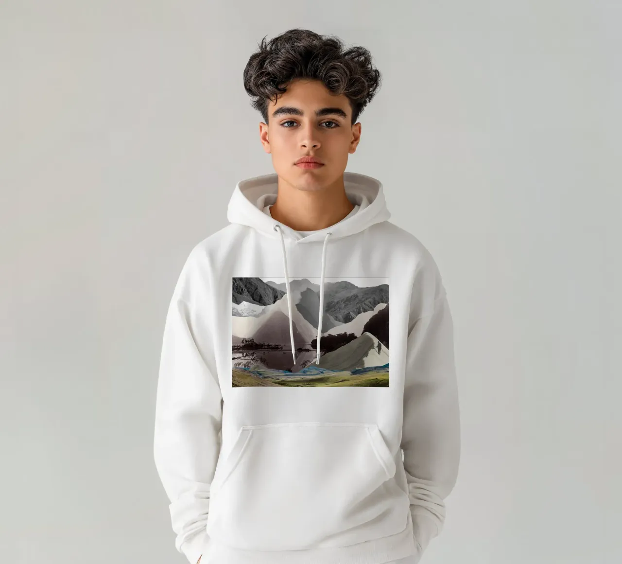 Phantom Range | Press Play Art Print Collage felpa con cappuccio da Press Play Art Prints