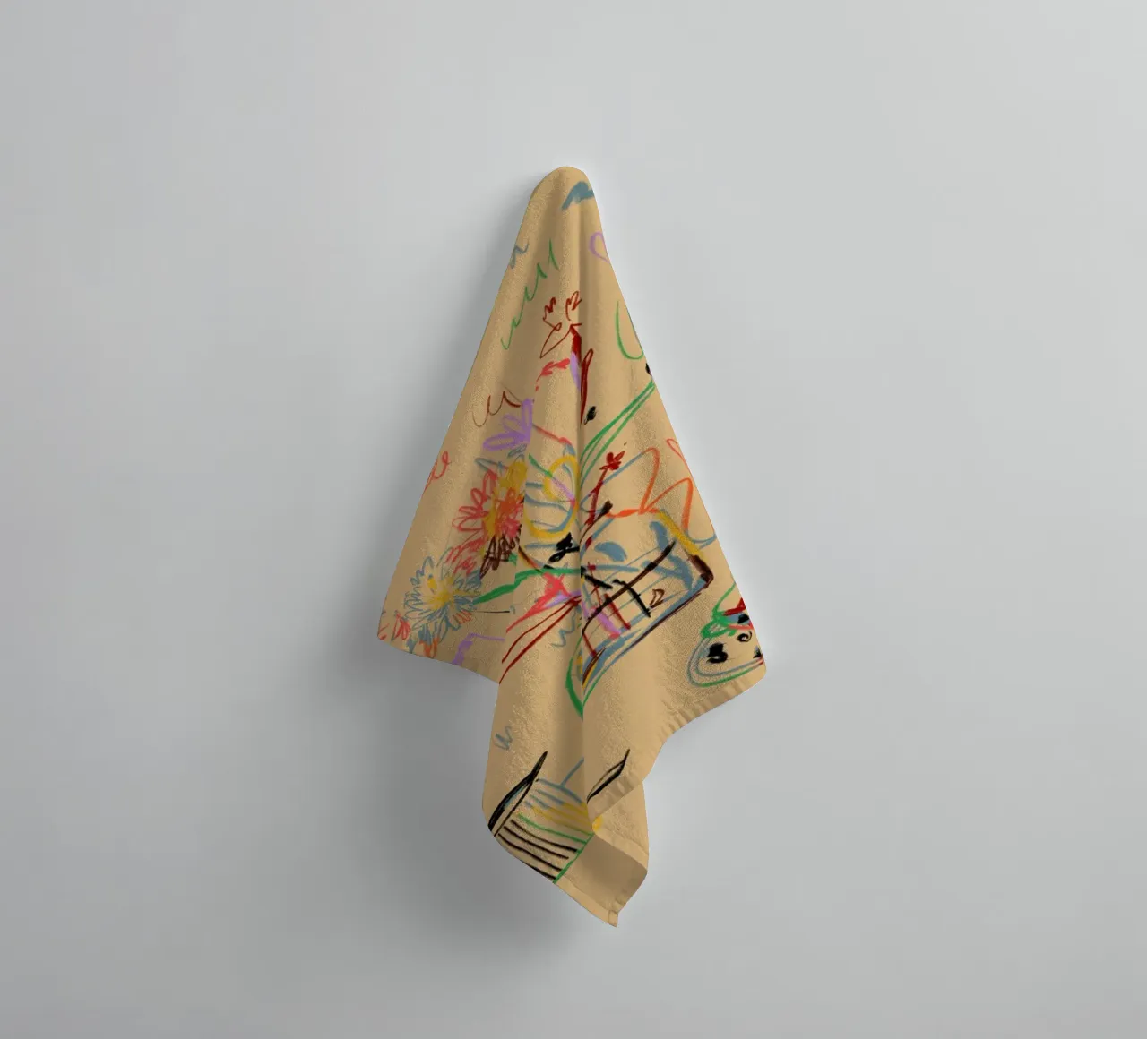 Flower Festival towel by Sandra Poliakov