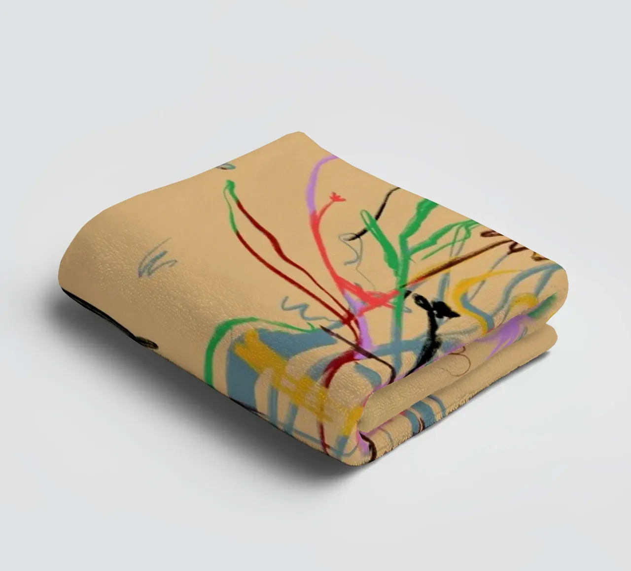 Flower Festival towel by Sandra Poliakov