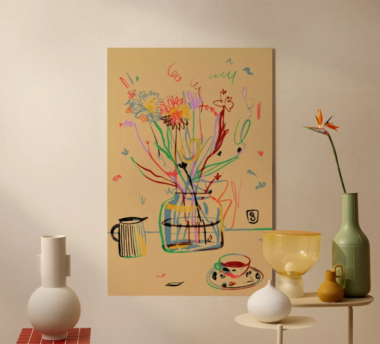 Flower Festival acrylic glass by Sandra Poliakov