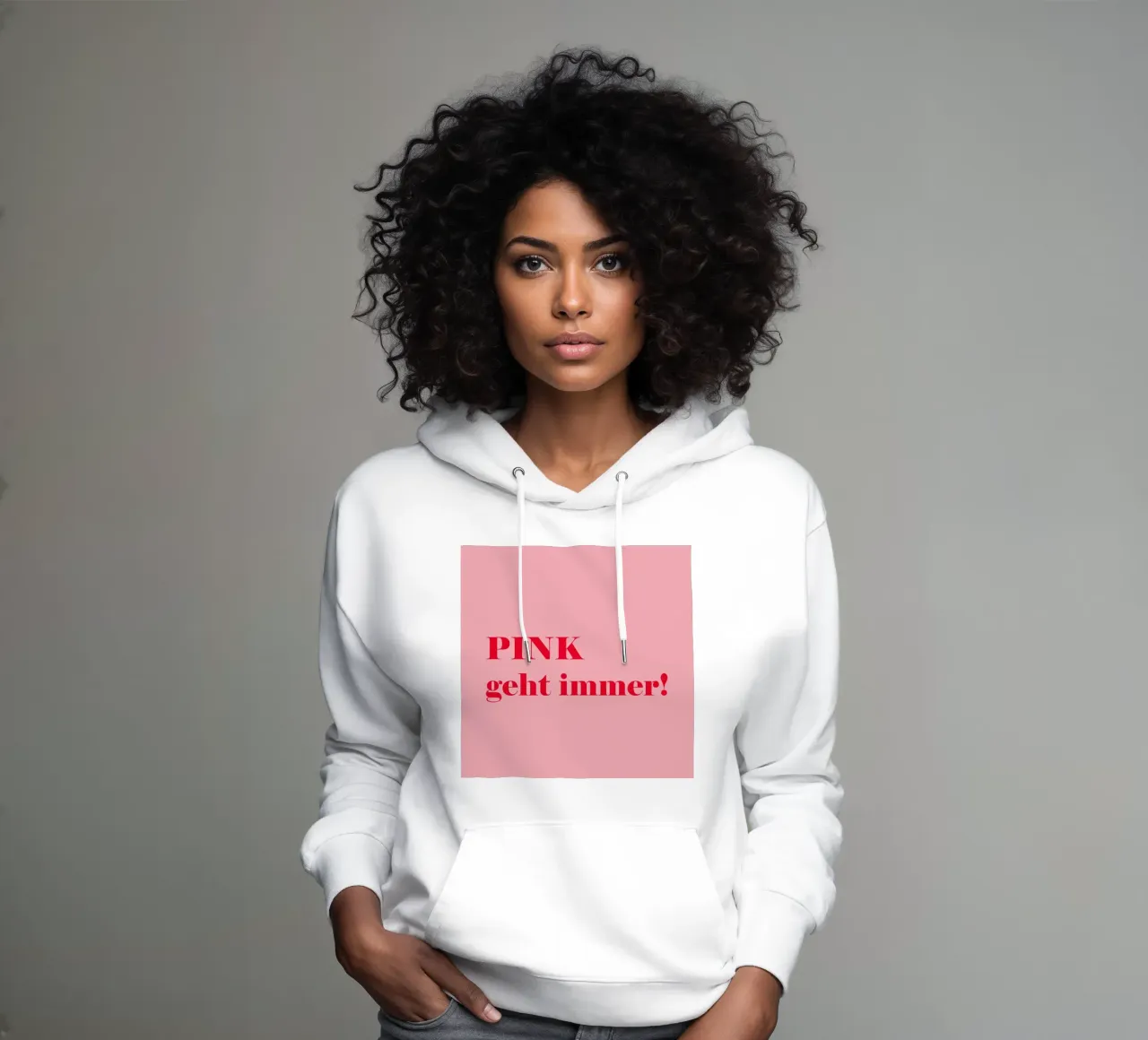 Roze werkt altijd - een vrolijk statement in frambozenrood voor de hoodie van Stilrausch