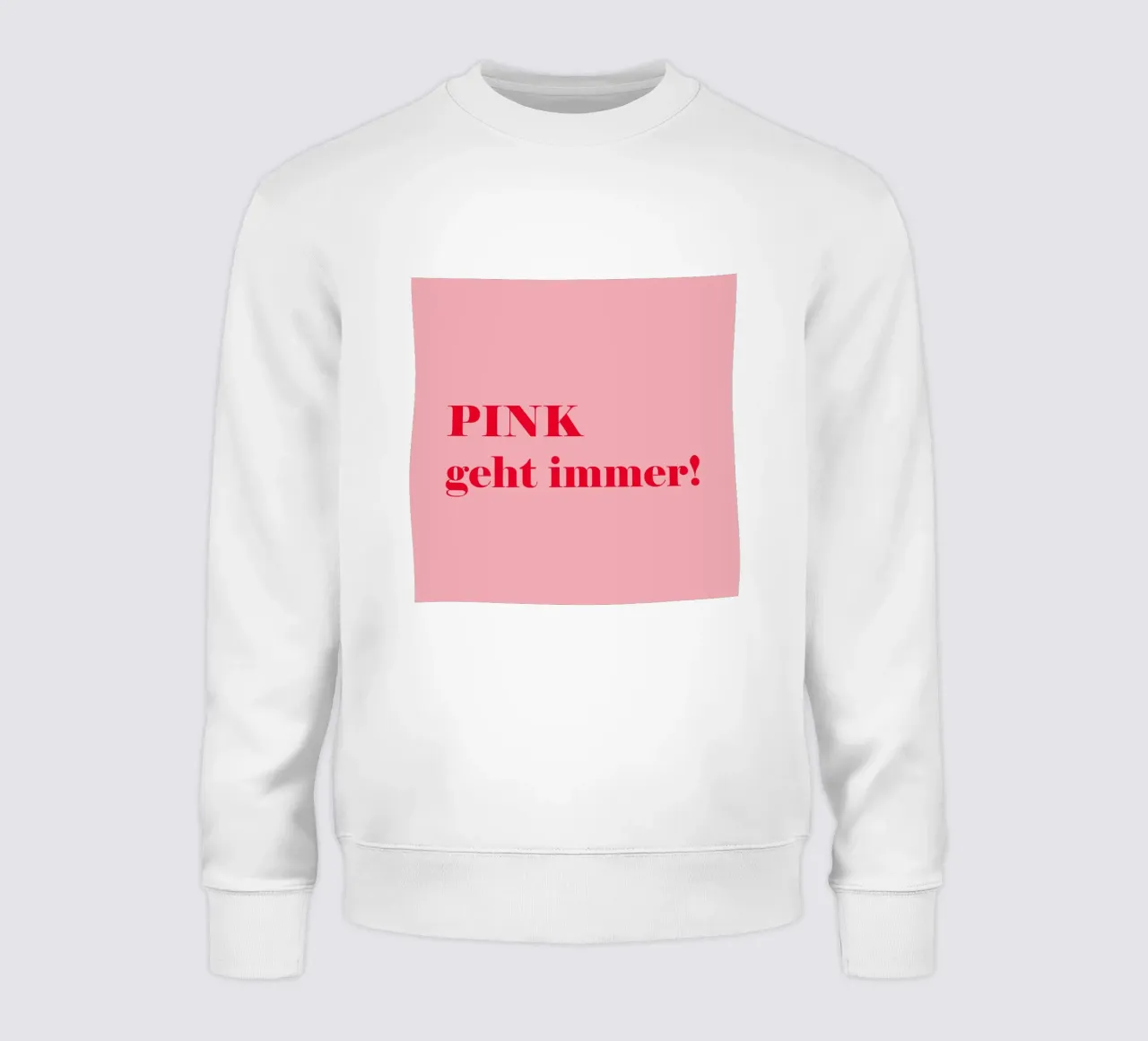 Pink always works - a cheerful statement in raspberry red for the sweatshirt by Stilrausch