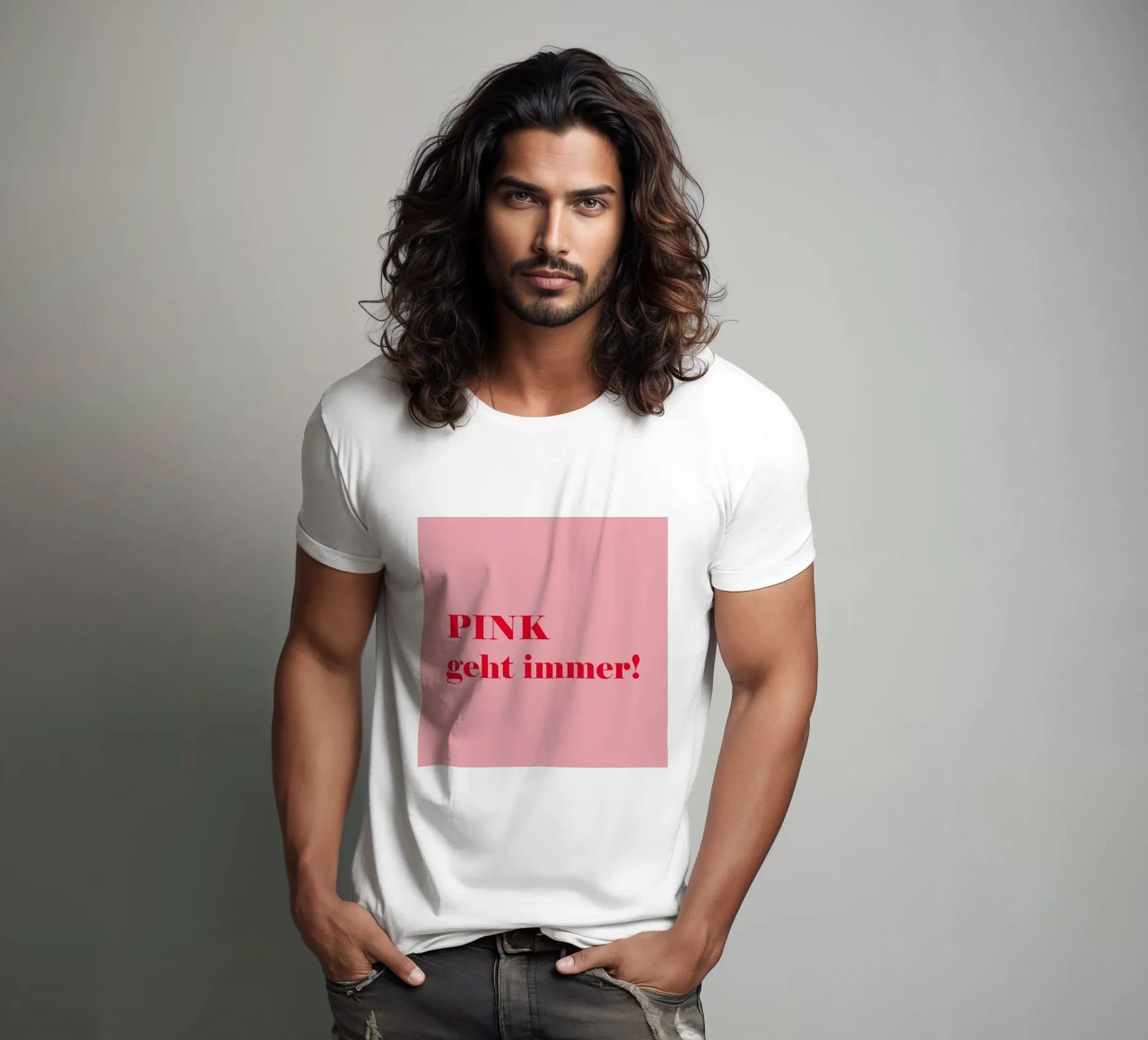 Pink always works - a cheerful statement in raspberry red for the t-shirt by Stilrausch