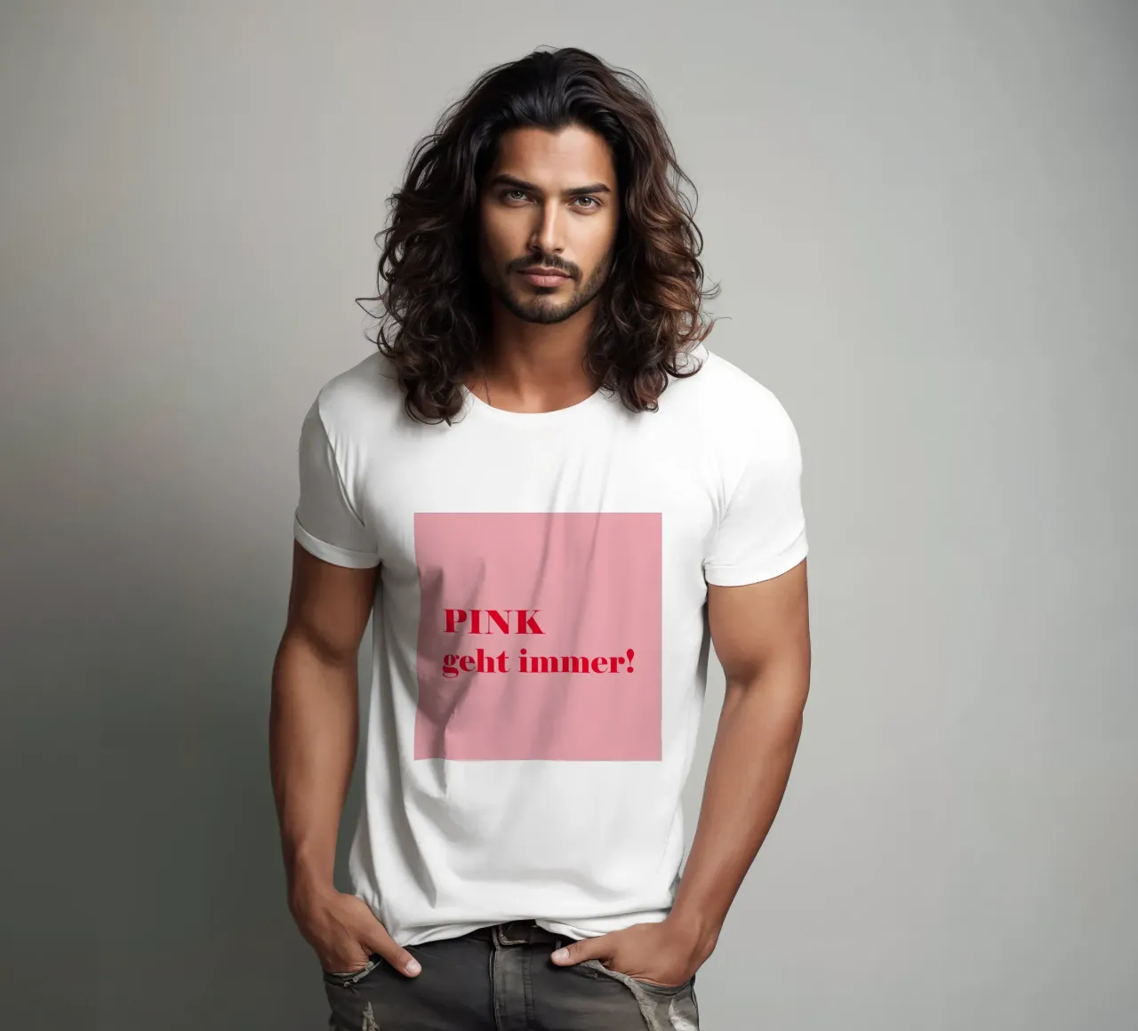 Pink always works - a cheerful statement in raspberry red for the t-shirt by Stilrausch