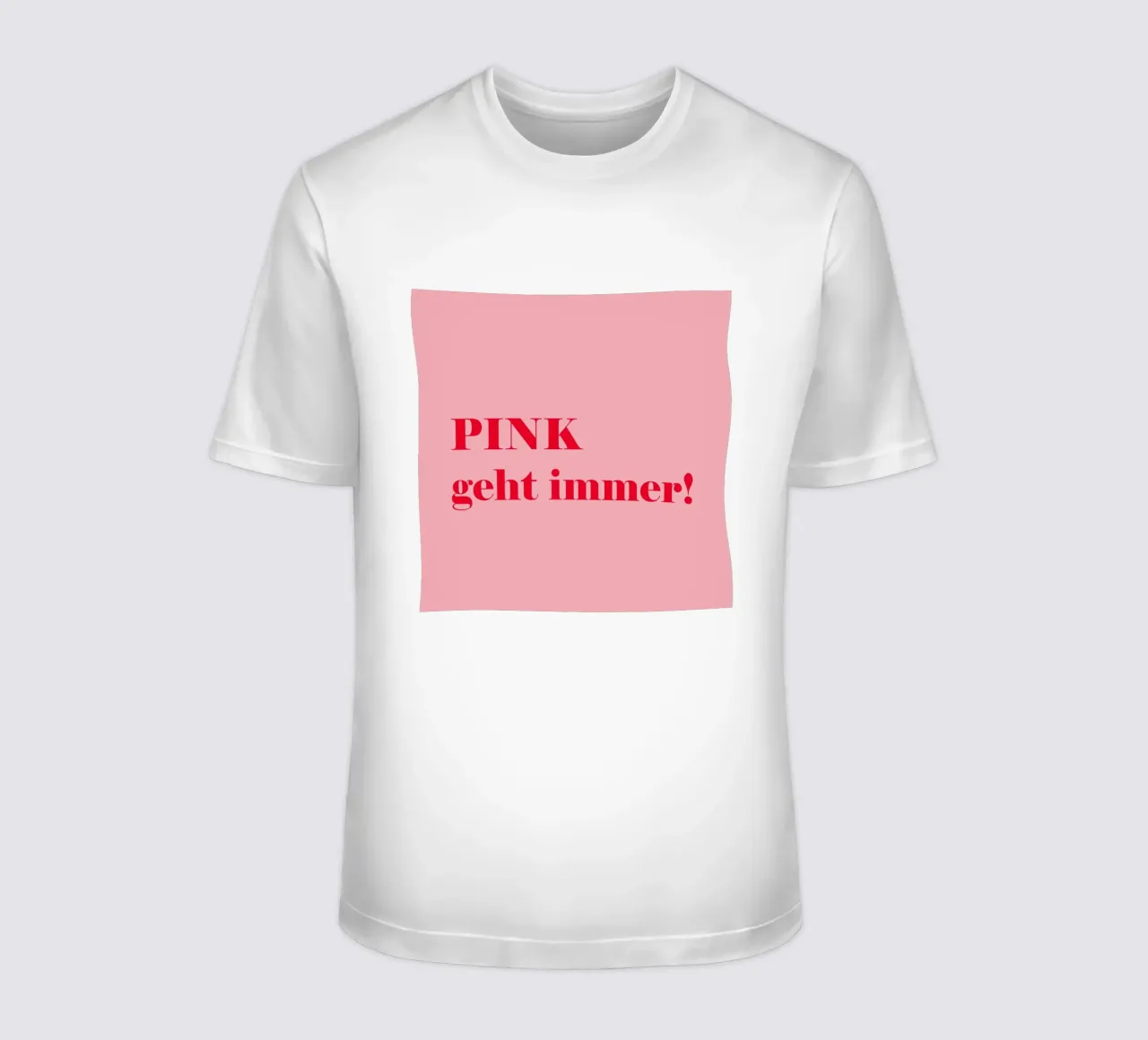 Il rosa funziona sempre: un'allegra dichiarazione in rosso lampone per il t-shirt da Stilrausch