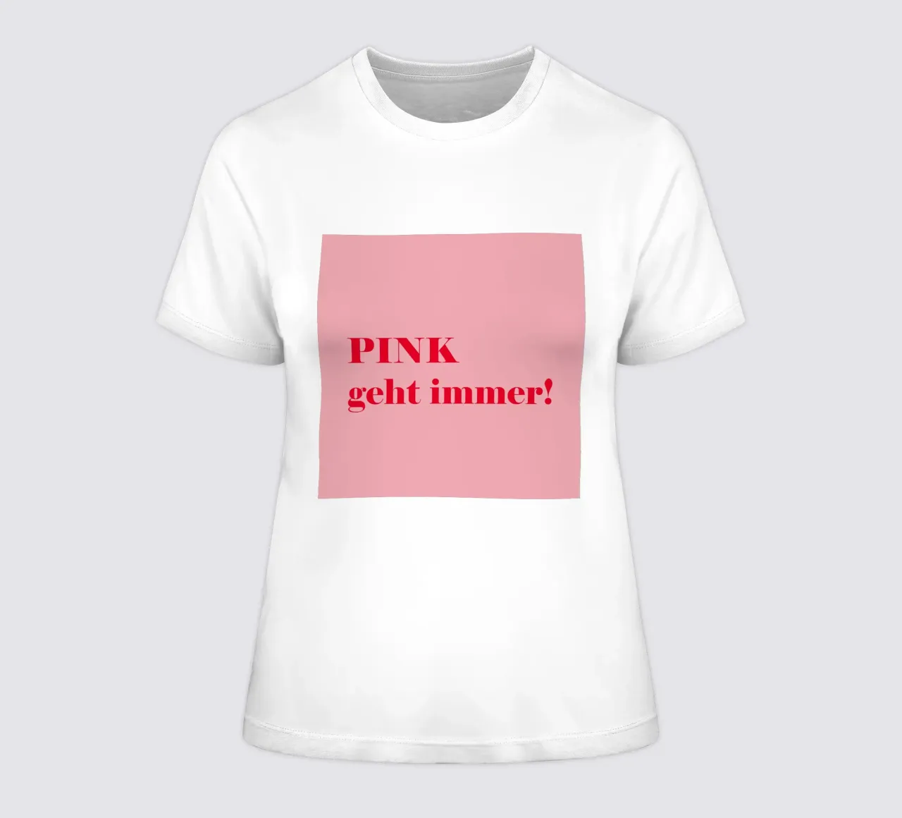Pink always works - a cheerful statement in raspberry red for the women's fitted t-shirt by Stilrausch