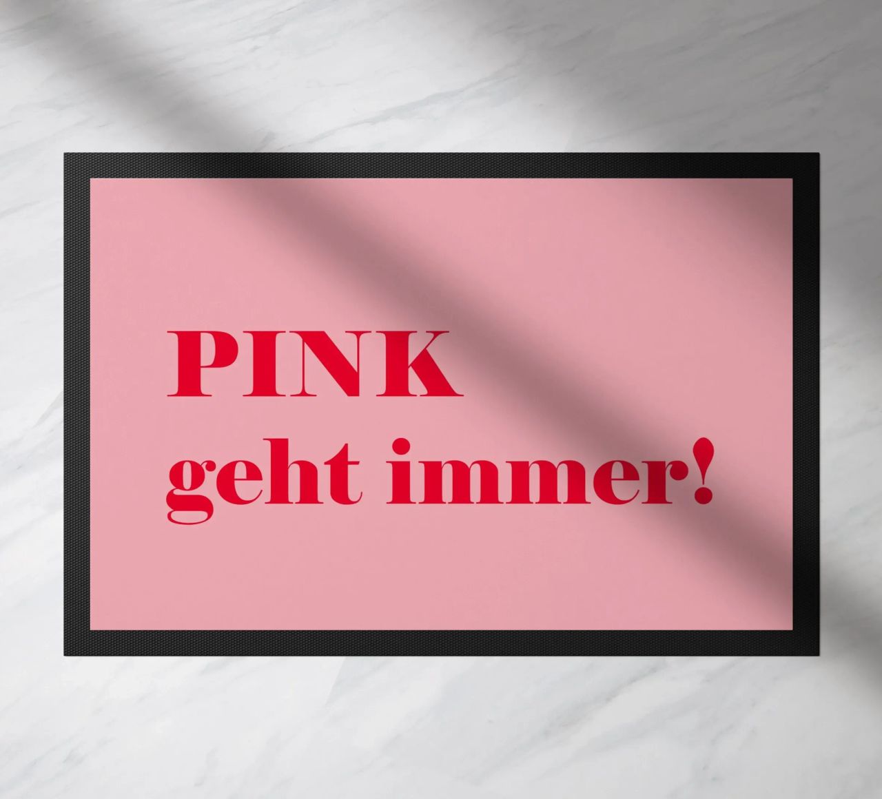 Pink always works - a cheerful statement in raspberry red for the doormat by Stilrausch