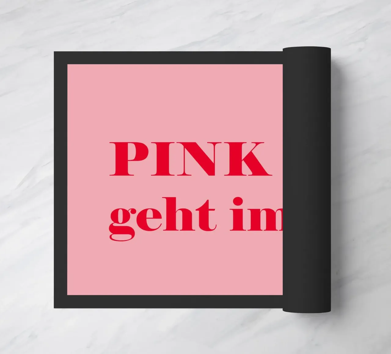 Pink always works - a cheerful statement in raspberry red for the doormat by Stilrausch