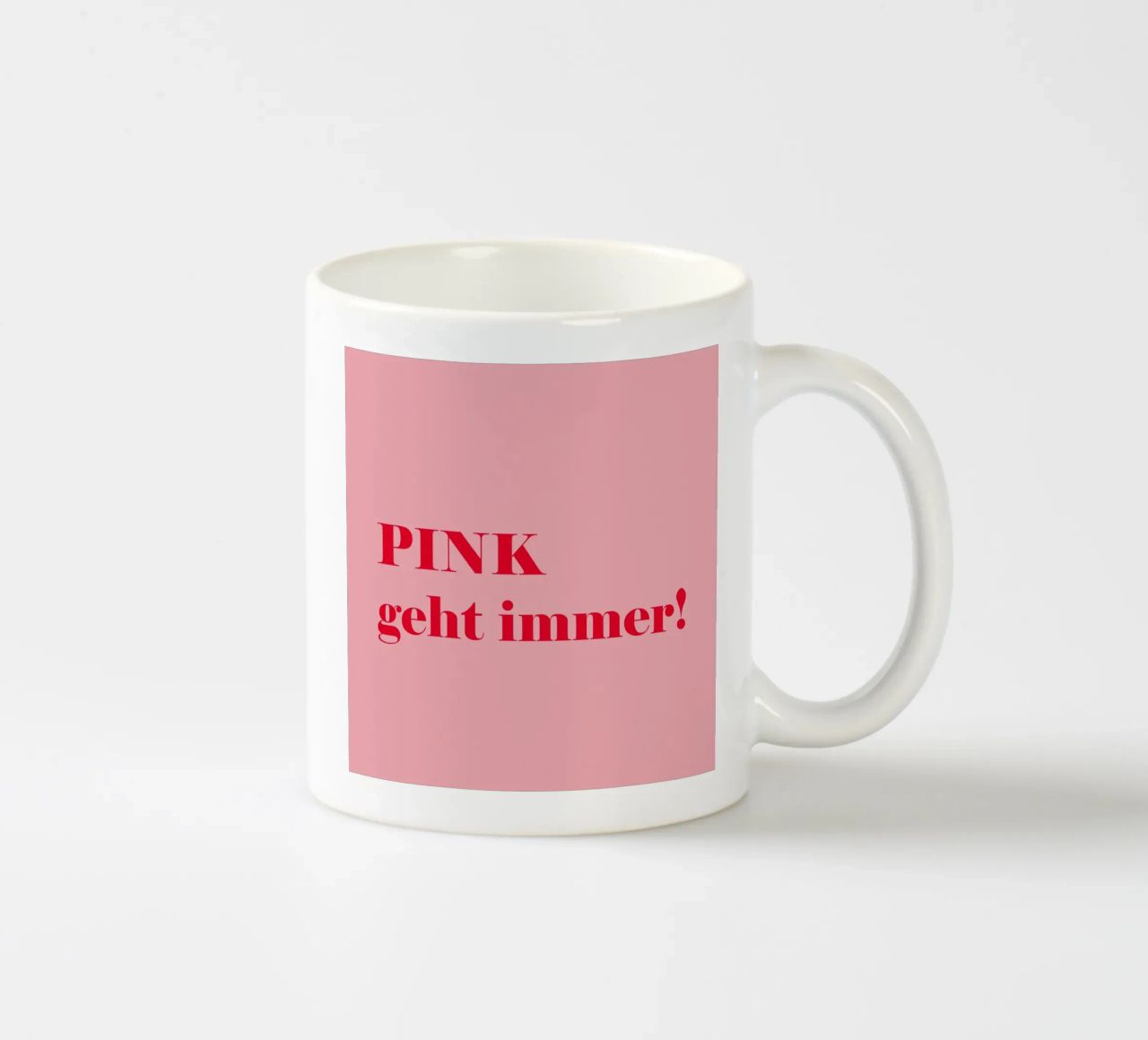 Pink always works - a cheerful statement in raspberry red for the ceramic mug by Stilrausch